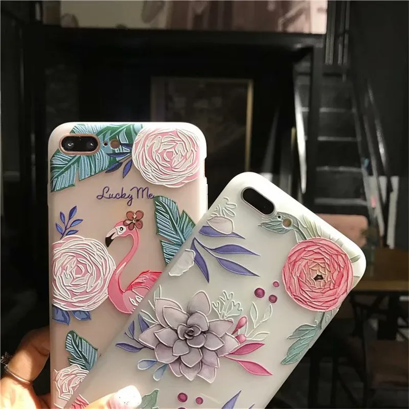 Новый iphone 6/6s/7/8/8 плюс/X мультфильм Единорог для XR mobile shell тиснением цветок кактуса