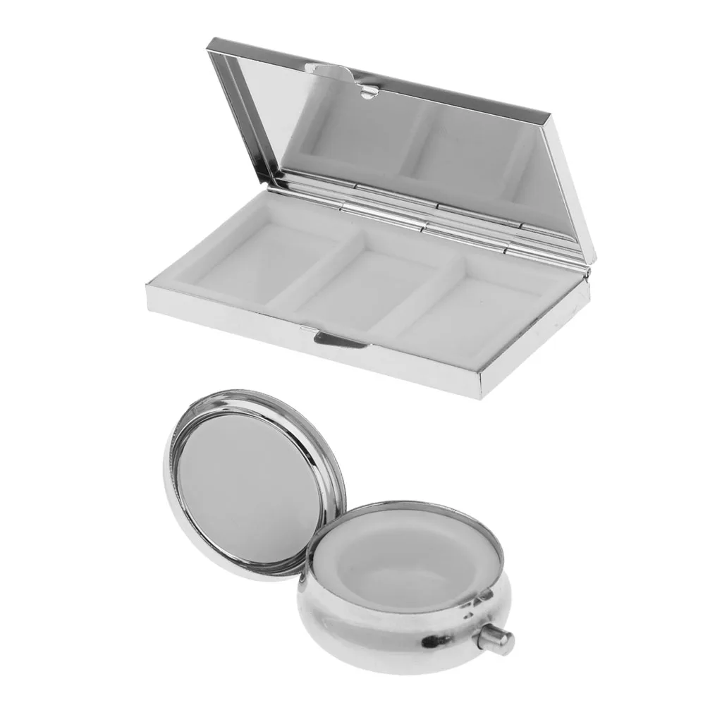Упаковка из 2 мини-кошельков металлический контейнер для лекарств ежедневный органайзер для лекарств один три слота Контейнер Чехол Держатель Для Хранения Драгоценностей