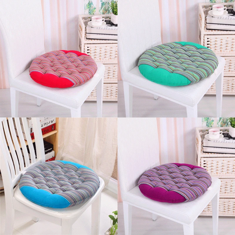 Полосатая хлопковая грубая квадратная круглая подушка для сидения с татами