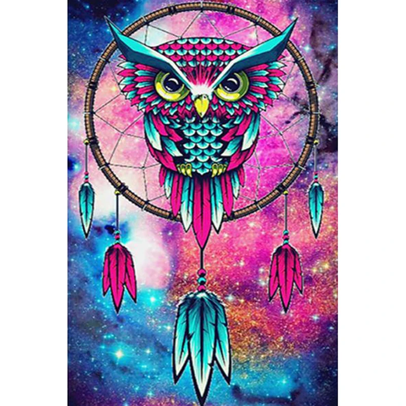 

5d алмазная живопись «сделай сам», Ловец снов, вышивка крестиком, полная Алмазная вышивка, мозаика, картина из смолы, Сова, 3d картина с животны...