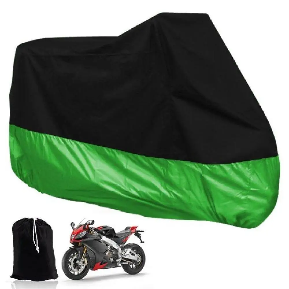 Partol L Black Green Motorcycle Cover Weatherproof Fadeproof Washable Anti-UV Protect Motorbike Against Rain Snow Dirt Sun Rays |