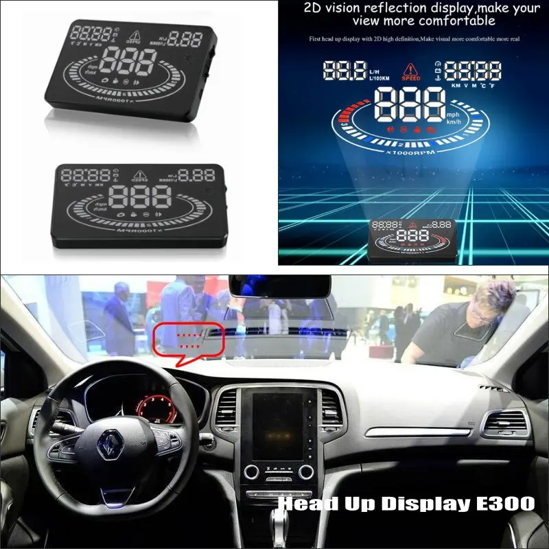 For Renault Megane 3 III 2008-2015 Head Up Display HUD Car Electronic Auto Accessories Plug & Play Universal Driving Speed Alarm