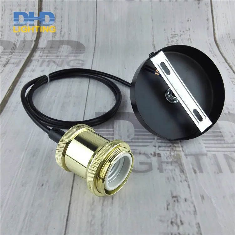 Золотой винтажный подвесной светильник Эдисона E27 в рустикальном стиле