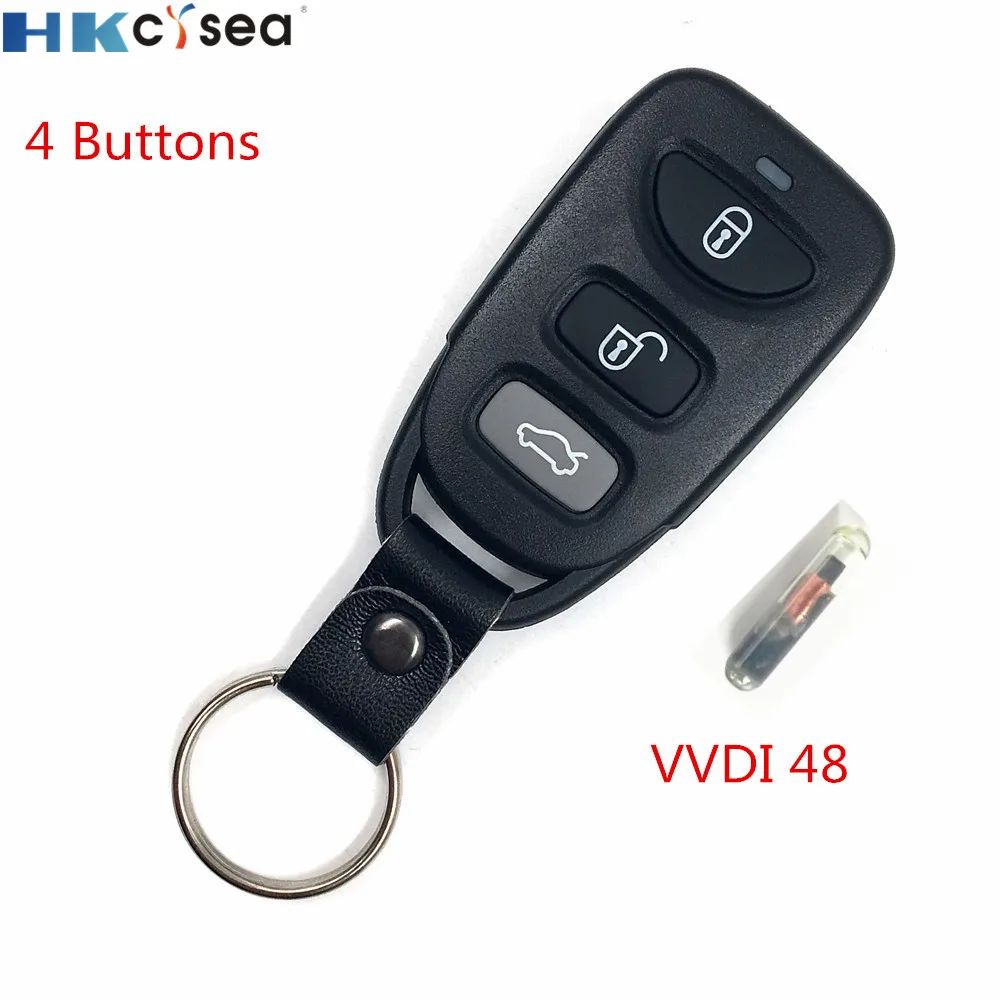 HKCYSEA 1 шт. 4 кнопки VVDI2 Автомобильный ключ с дистанционным управлением Английская