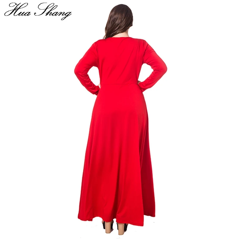 Хуа Шан женское осеннее Повседневное платье с длинным рукавом Высокая