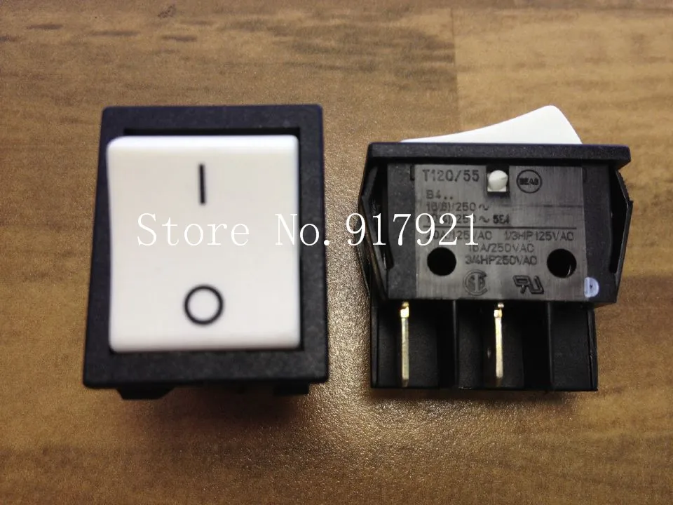 

[ZOB] B4 T120/55 16A250V 3/4HP250VAC imported silver contact high power rocker switch --20pcs/lot