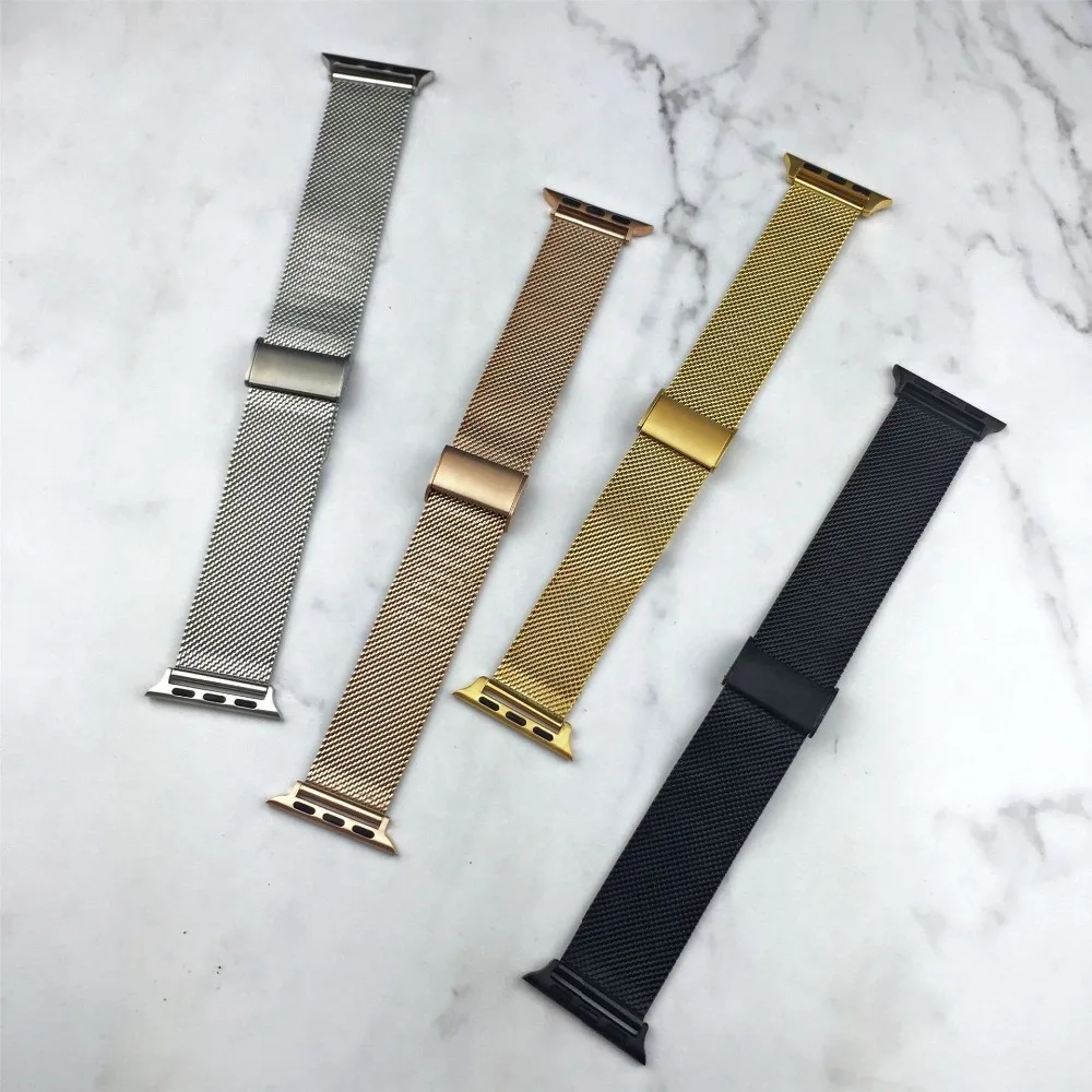 Ремешок с крючком для iWatch 5/43/2/1 38/40 мм 42/44 браслет Миланская петля из нержавеющей