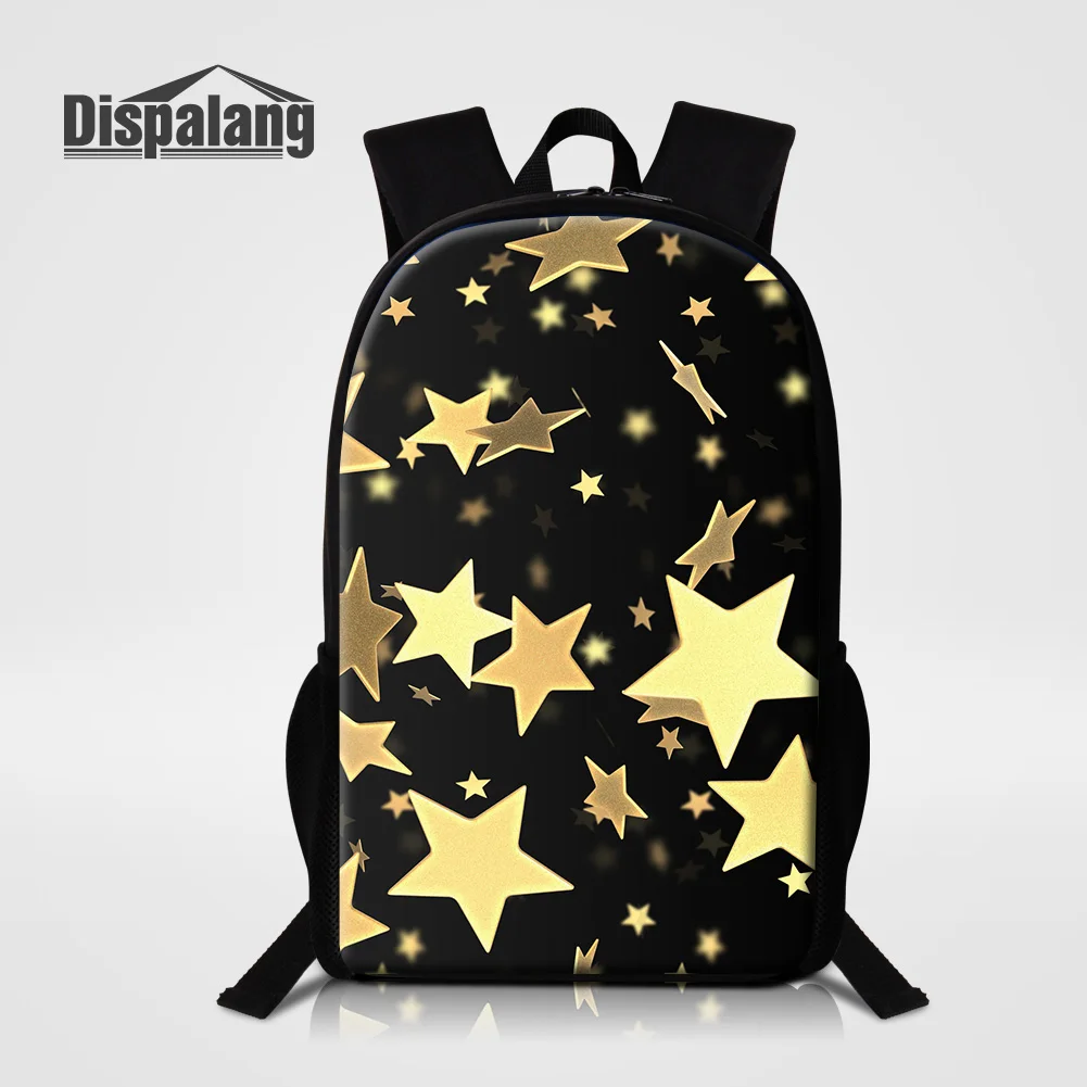 

Dispalang Gold Stars Printing School Backpack For Primary Students Children Cute Bookbags Rucksack Women's Travel Bagpack Rugtas