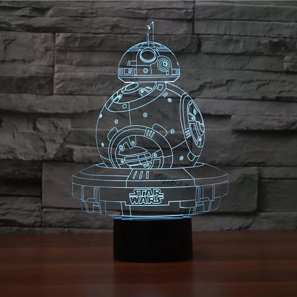 Звездные войны LED 3D ночные светильники креативный окружающий свет USB Настольная