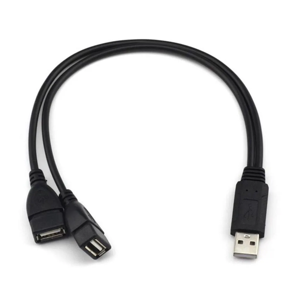 Горячая Распродажа Кабель адаптер USB 2 0 1 Male To Dual Female Jack Y Splitter прочный шнур