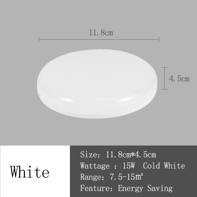 White Cover 15W 220V светодиодный потолочный светильник для дома круглый потолочный светильник Панель 30 Вт, 50 Вт, ручная сборка поверхности Cocina аккесорио потолочный для Кухня Освещение в гостиную - Цвет корпуса: White Cover 15W