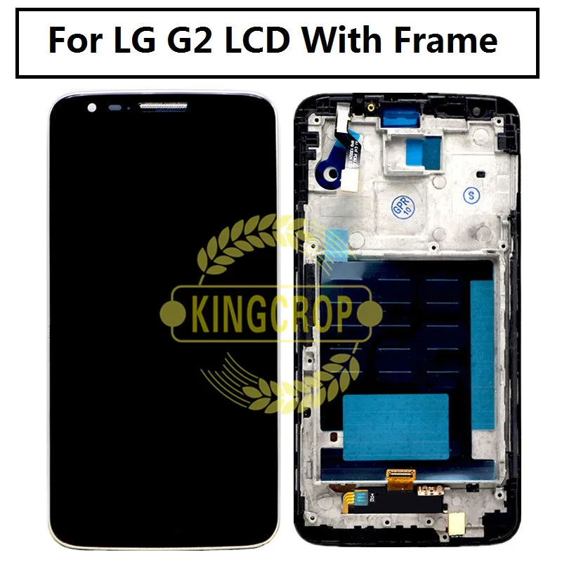 Для LG G2 LCD D802 D805 D800 D803 ЖК экран с сенсорным экраном дигитайзер и рамка в сборе