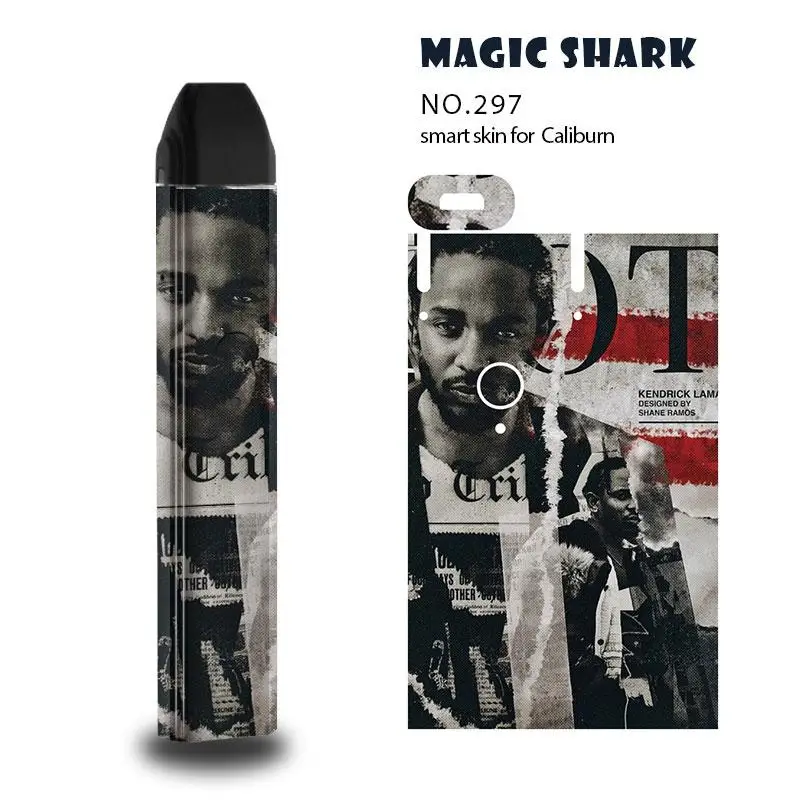 Magic Shark Che Guevara Dreamy Sky Scarlett Sexy Woman No Fade PVC Bumpy Sticker Wrap Film Case for Uwell Caliburn 288-300 - Цвет: 297