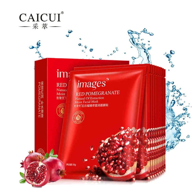10 шт./лот увлажняющая маска для лица и с красным гранатом|skin care mask|care maskanti aging mask |