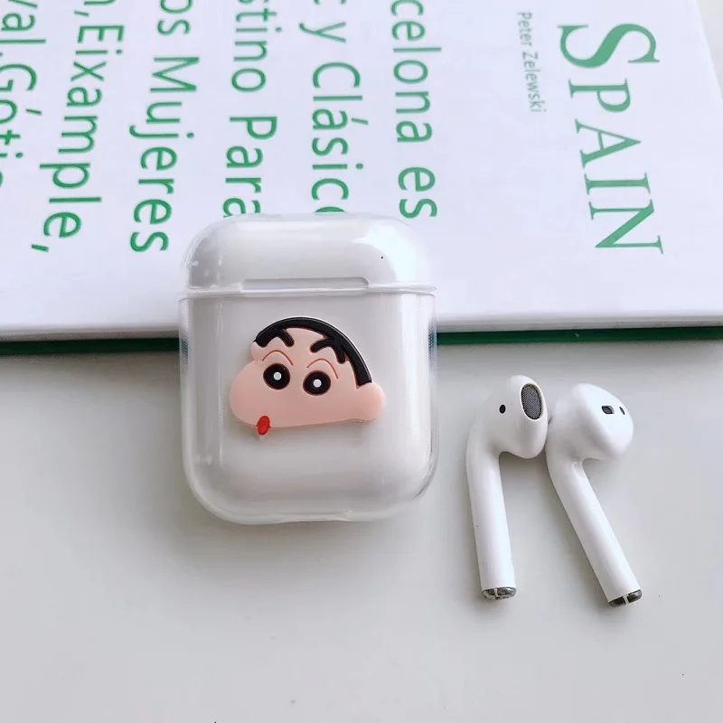 K Мультфильм милый 3D Микки Минни большие глаза Airpods Крышка для Apple беспроводной Bluetooth гарнитура Ipod анти-осень мягкая коробка оболочки - Цвет: K