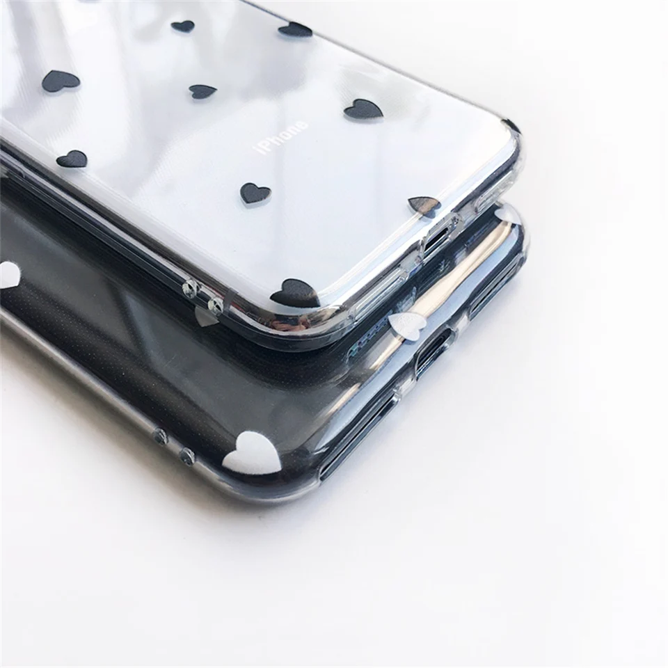 Lovebay чехол для телефона для iPhone 11 6 6s 7 8 Plus X XR XS 11Pro Max мультфильм Любовь Сердце прозрачный Ультратонкий Мягкий ТПУ задняя крышка чехол s