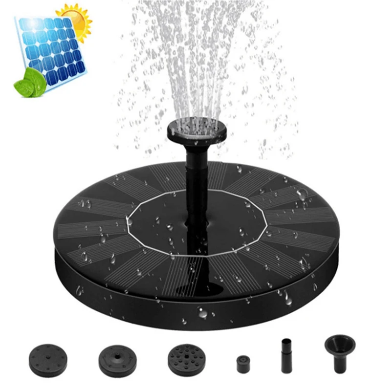 Solar Garden Fountains 7V Fountain Pump Waterfalls Power Bird Powered Water Birdbath | Дом и сад
