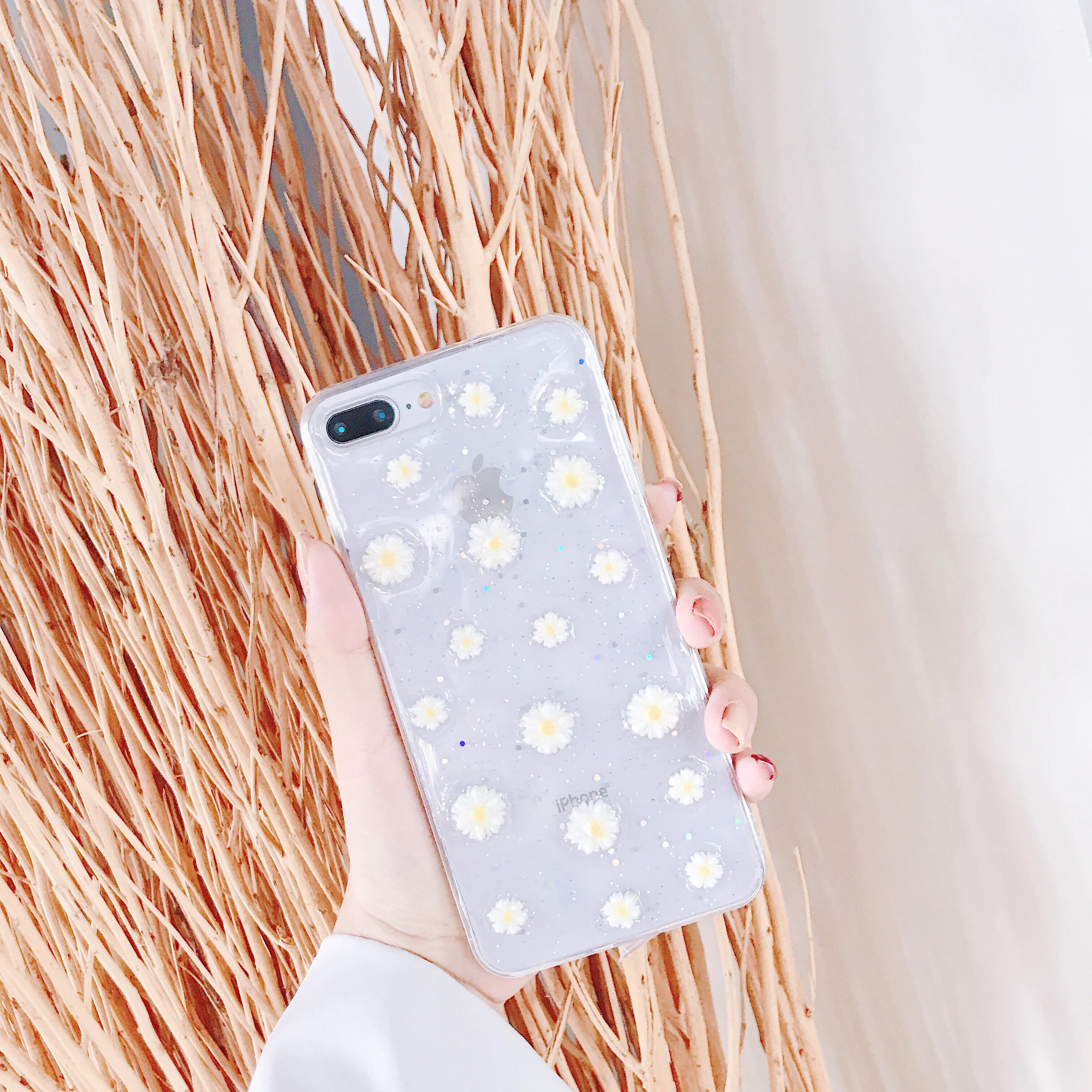 Чехол для телефона PEIPENG Real Daisy Flower чехол iPhone 7 8 6 6s Plus мягкая задняя крышка из ТПУ