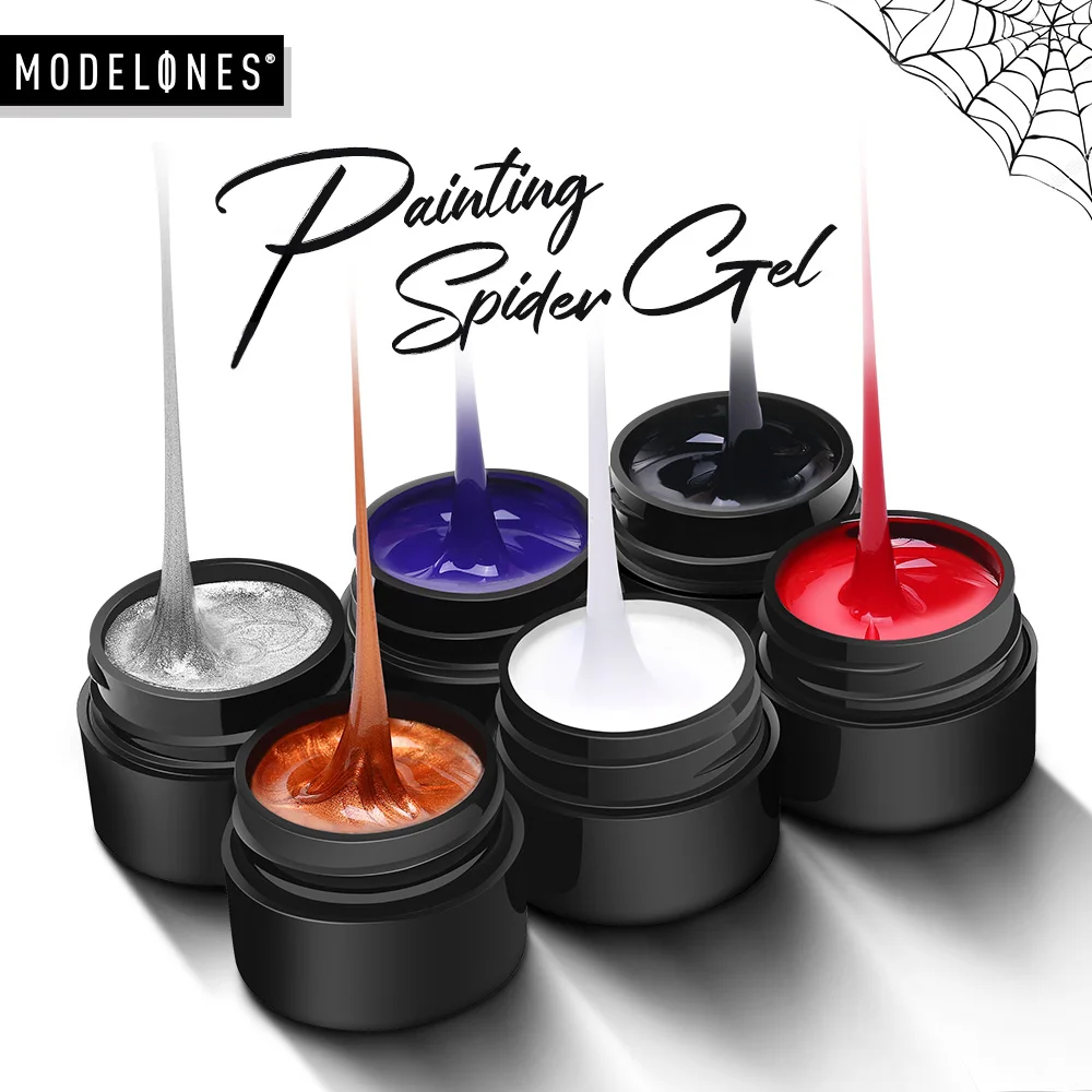 Креативный УФ гель для дизайна ногтей Modelones Spider эластичный точечный лак