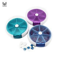 luluhut 7 slot pill medicine vitamin 7 day storage box organizer cover portable pill case weekly rotating drug container