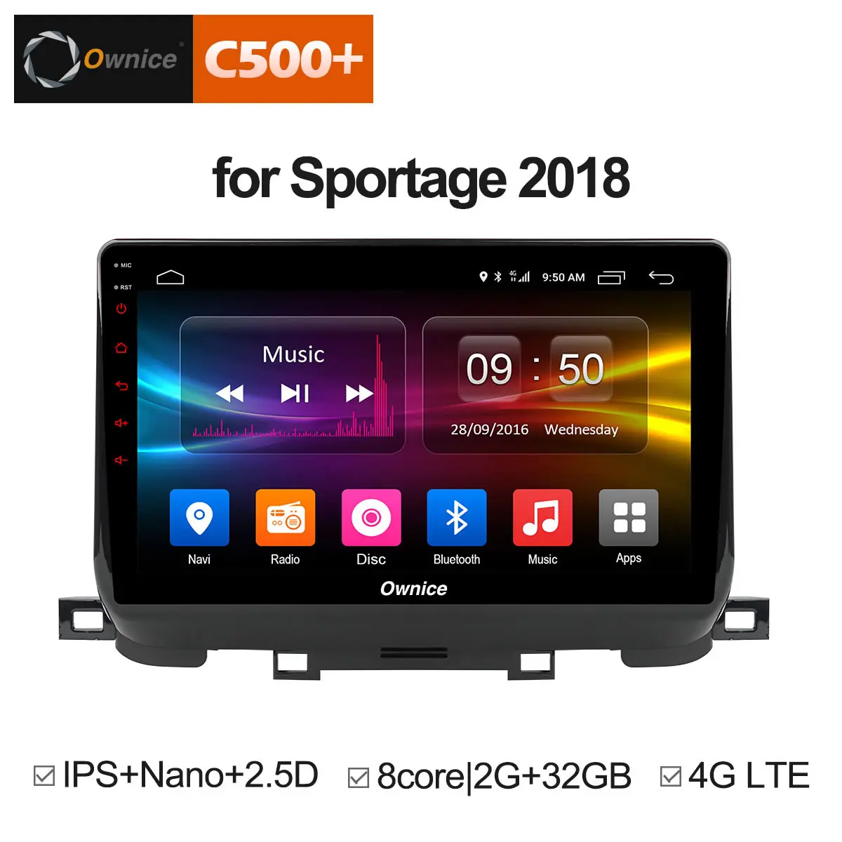 Ownice 10 1 &quotAndroid 8 автомобильный Радио DVD gps Мультимедийная Главная панель для Kia Sportage