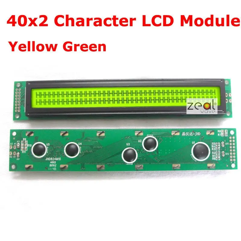 

40x2 4002 40*2 Character LCD Module Yellow Green LED Backlight SPLC780D Free Shipping Free Tracking