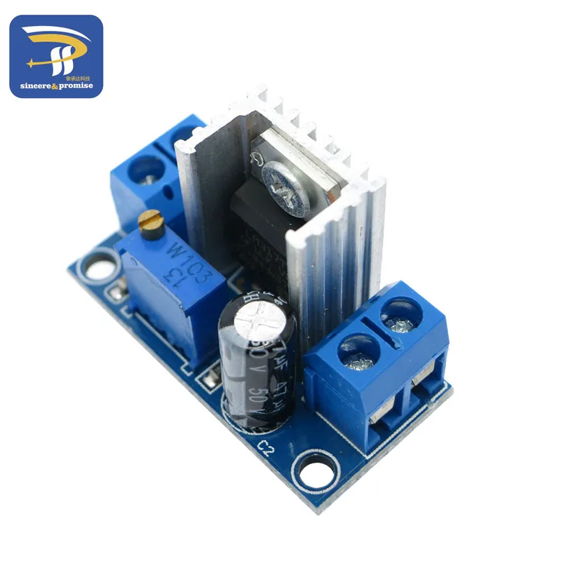 LM317 регулируемый регулятор напряжения Линейный источник питания LM317 DC-DC 4,2-40 В до 1,2-37 в понижающий преобразователь