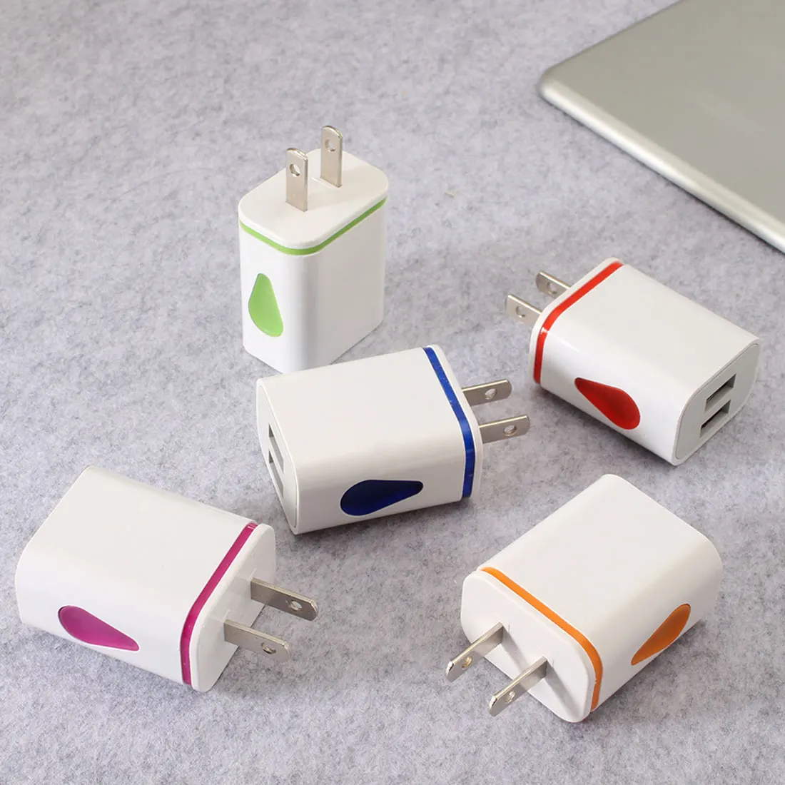 Зарядное устройство переменного тока для путешествий USB настенное зарядное устройство светодиодный двойной USB адаптер ЕС США штекер Быстрая зарядка настенный адаптер для телефона