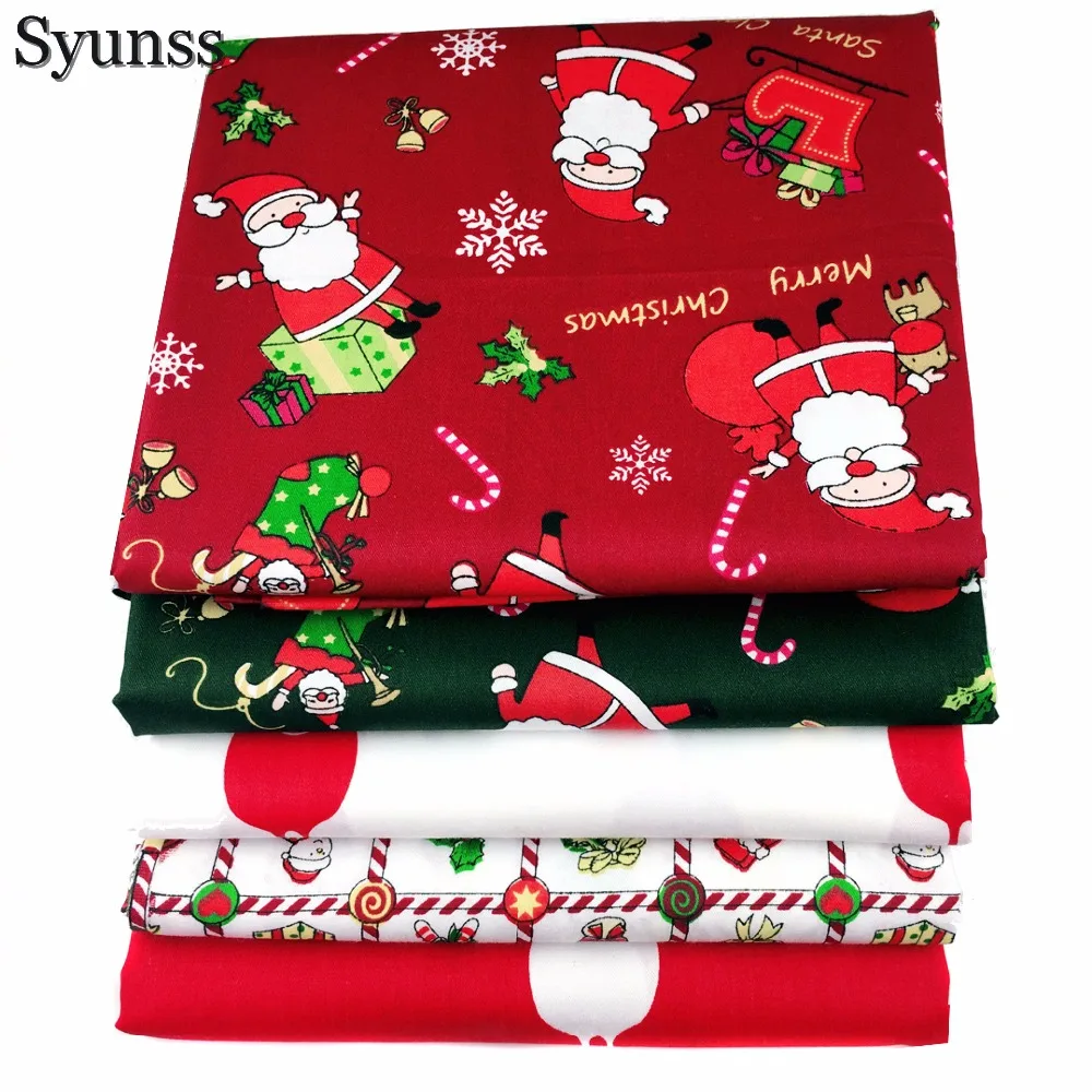 Syunss 5 шт. 40*50 см Рождественская серия Хлопок Ткань DIY шитье лоскутное детские сумки для кровати Тильда Кукла Детская Ткань Текстиль Tissus