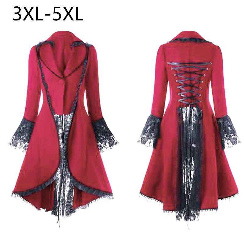 Винтажное кружевное пальто большого размера Средневековый костюм в стиле