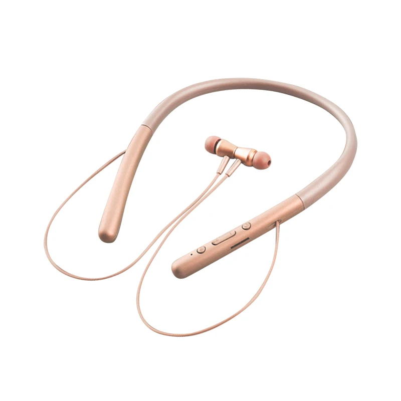 Champagne Карамельный цвет Висячие шеи Bluetooth стерео гарнитура наушники-вкладыши спортивные шеи Висячие Бег для Xiaomi IPhone huawei Портативный - Цвет: Champagne