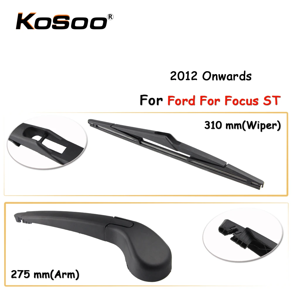

KOSOO Auto Rear Car Wiper Blade For Ford For Focus ST,310mm 2012 Onwards Rear Window Windshield Wiper Blades Arm,Car Accessories