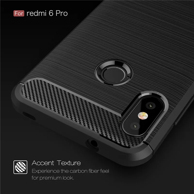 Противоударный чехол для телефона Xiaomi Redmi 6 6A Pro чехлы телефонов из углеродного