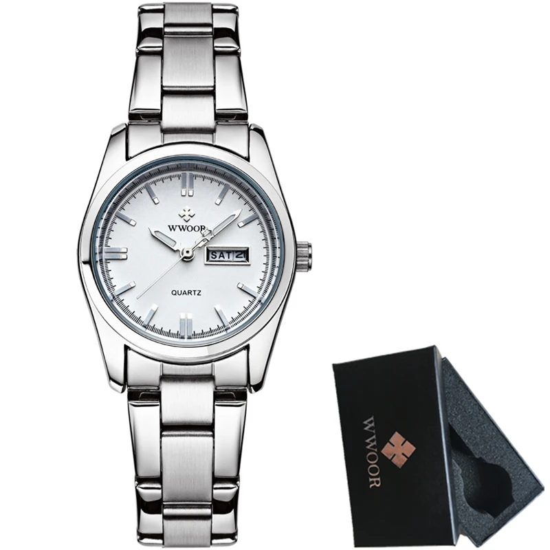 Роскошные Брендовые Часы WWOOR женские модельные кварцевые часы Полностью