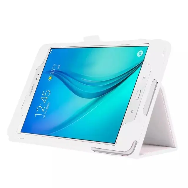 white Чехол из ПУ кожи для samsung Galaxy Tab A 8,0 T350 T355 чехол-подставка с личи для samsung TabA 8,0 SM-T350 SM-T355 чехол s - Цвет: white