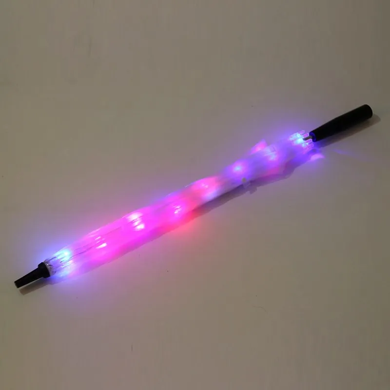 Yiwumart LED Свет Прозрачный Unbrella для экологичного подарка Сияющие светящиеся зонты