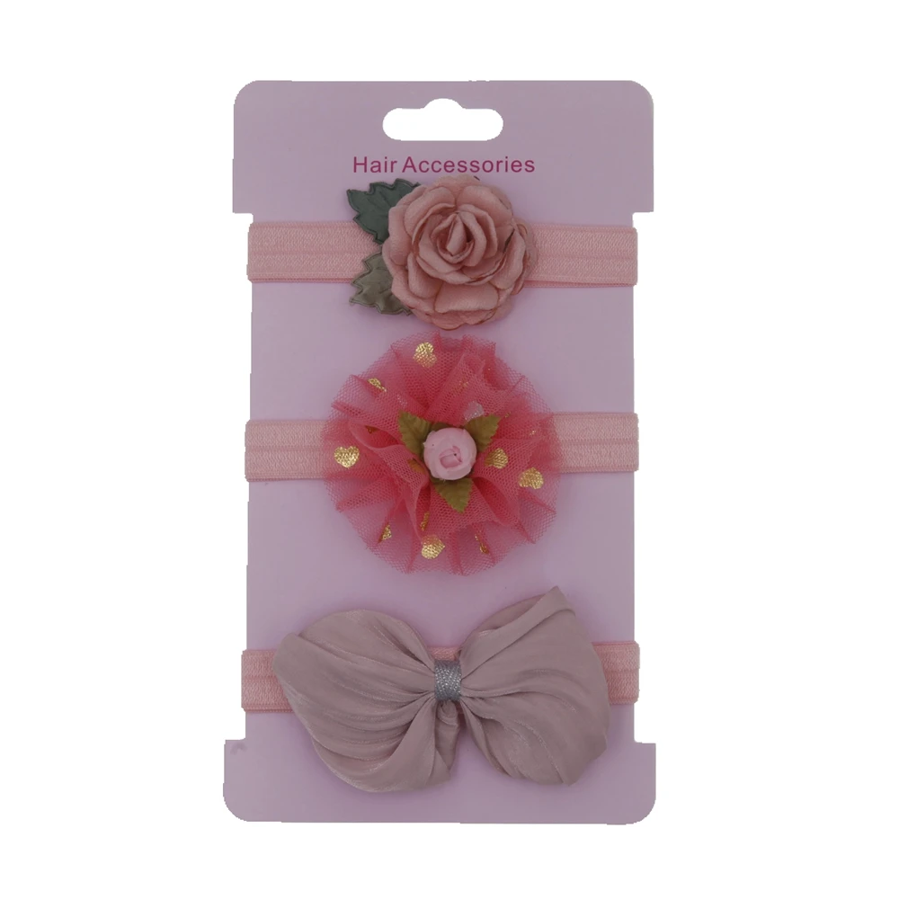 Детские головные повязки с искусственными цветами для девочек аксессуары волос