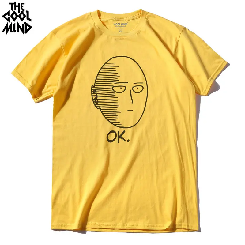 Мужская футболка из хлопка с принтом Аниме One Punch Man, модная, классная, удобная, Мужская футболка, Повседневная футболка для мужчин