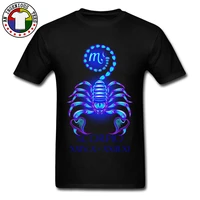 blue scorpio the scorpion zodiac tower t shirts mens summerfall tops tees short sleeve round collar print tshirt on sale