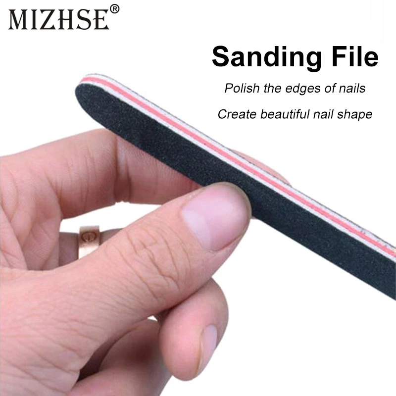 MIZHSE 4 шт./лот пилки для ногтей профессиональный шлифовальный салон буферная пилка