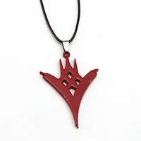 hot ps4 game the taken king logo pendant red leather rope necklace for womenmen couple chain necklaces