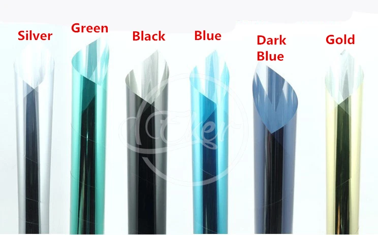 Тонировка Тонировочная пленка Бесплатная доставка 1.52 м * 30 VLT 12% зеркало зеленый