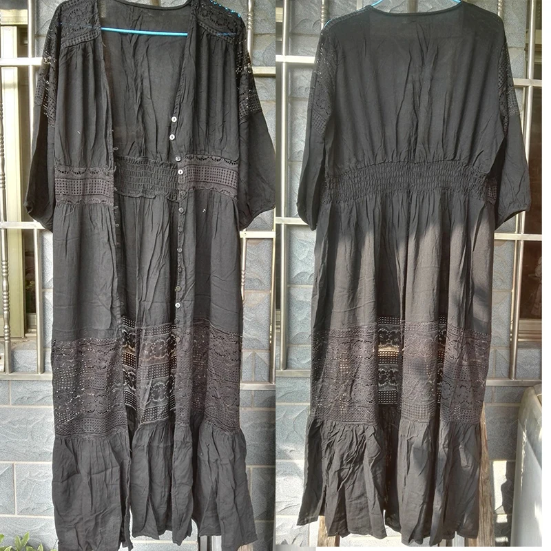 Платья бикини, Пляжная накидка, кимоно, пляжная одежда, Vestido Negro, купальник для женщин, накидка, кафтан, Пляжная Женская туника, халат de Plage