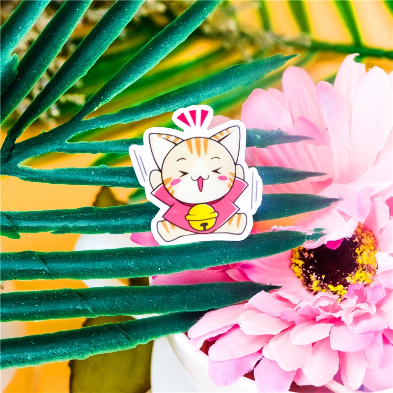 Стикеры бумажные в виде колокольчиков и кошек 41 цвет|Канцелярские наклейки| |