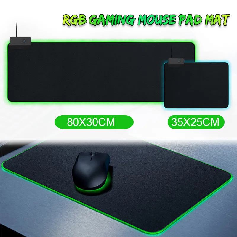 Игровой коврик для мыши RGB светящийся светодиодный Противоскользящий