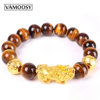 vamoosy fashion top tiger eye stone beads bracelets bangles buddhist six word mantra natural stones charm bracelet for women men