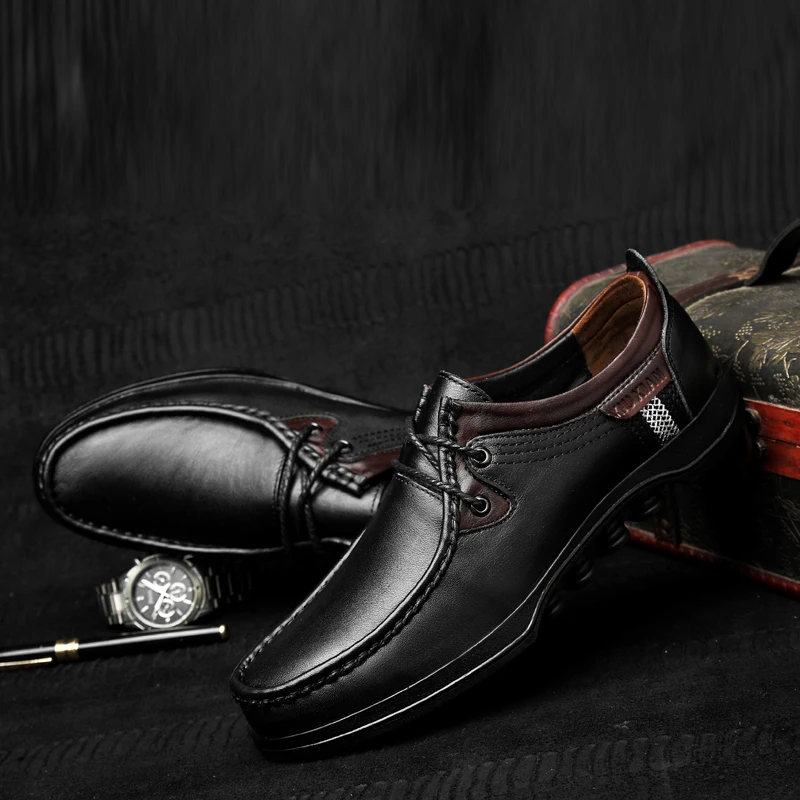 Туфли мужские из натуральной кожи роскошные брендовые дизайнерские лоферы