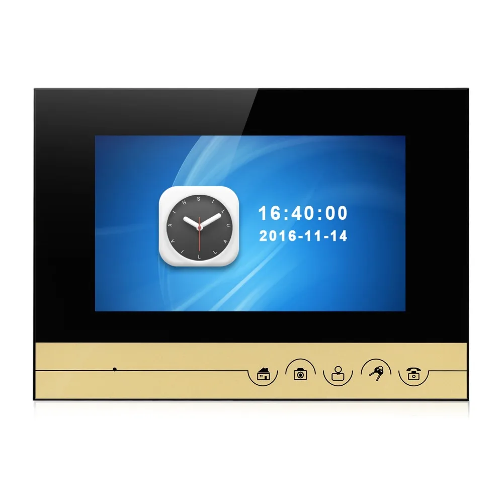 

SmartYIBA Video Intercom 7 Inch Wired Monitor With Video and Photo Recording SD Card Slot For Video Door Phone Doorbell Intercom