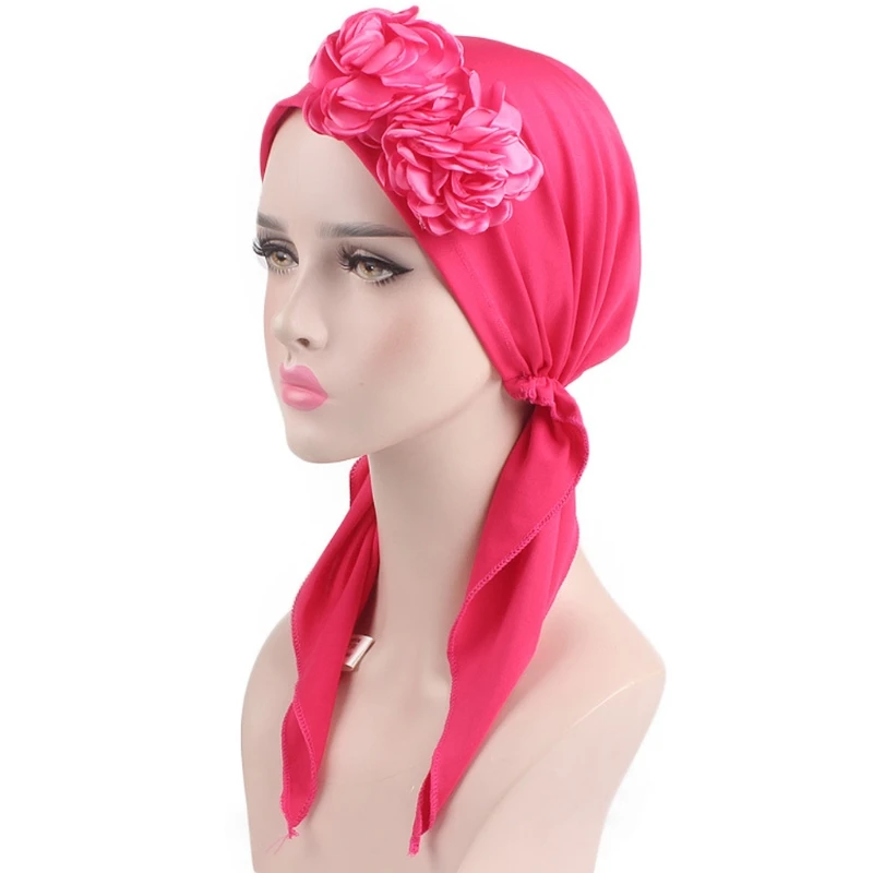 6 Новинка, хит, женская кепка для химиотерапии, эластичная чалма, мусульманская Кепка, стереоскопическая Цветочная коса, эластичная ткань, аксессуары для головы - Цвет: 6