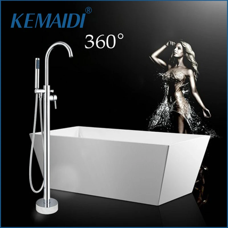 Современный хромированный полированный Смеситель для ванной комнаты ручной душ